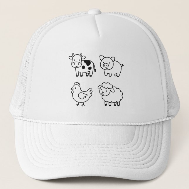 Boné Sweet & Simple Farm Animal Outlines (Frente)