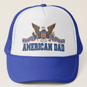 Boné T-shirt americanos da bandeira de Eagle do pai