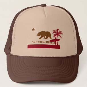 Boné T-shirt da bandeira de Califórnia - surfista na