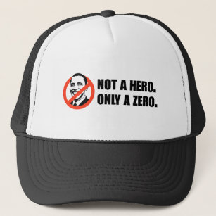 Boné T-shirt de Anti-Obama - não um herói