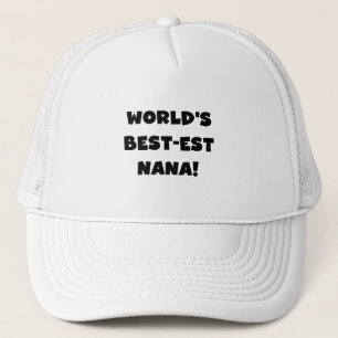 Boné T-shirt preto e branco do Melhor-est Nana do mundo