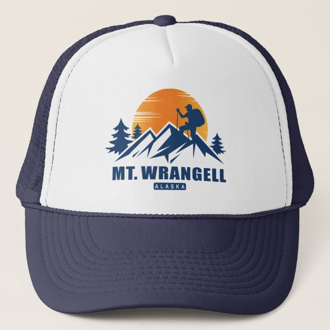 Boné T-Shirt Retro Mount Wrangell Hike (Frente)