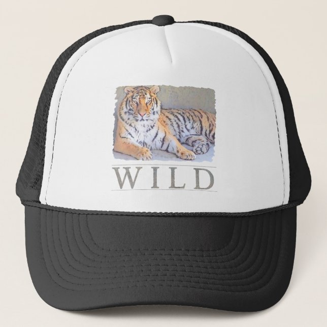 Boné T-shirt selvagem do tigre (Frente)