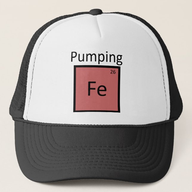 Boné Tabela Periódica de Química Elemento Bombeando Fer (Frente)