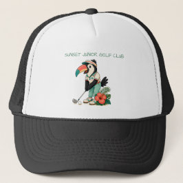 Boné Taco de Golfe Infantil Personalizado Retro Toucan