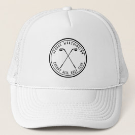 Boné Taco de golfe personalizado clássico branco preto