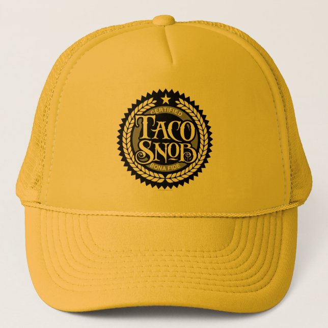 Boné Taco Snob - amante engraçado do taco (Frente)