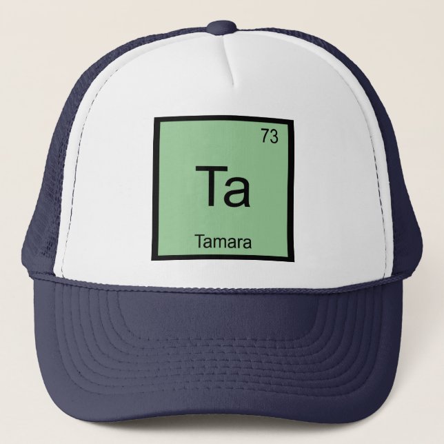 Boné Tamara Nome Elemento Químico Tabela Periódica (Frente)