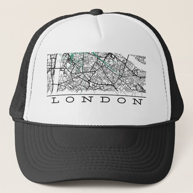 Boné Tampa de mapa de Londres (Frente)