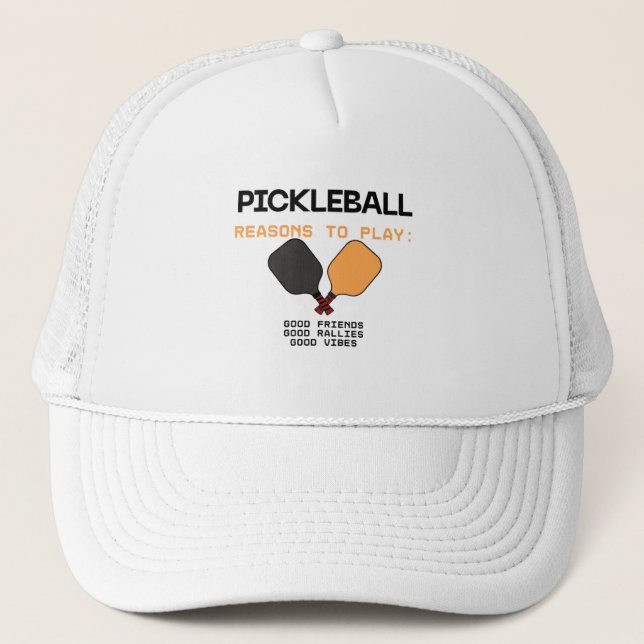 Boné Tampa de Pickleball – Razões para Jogar (Frente)