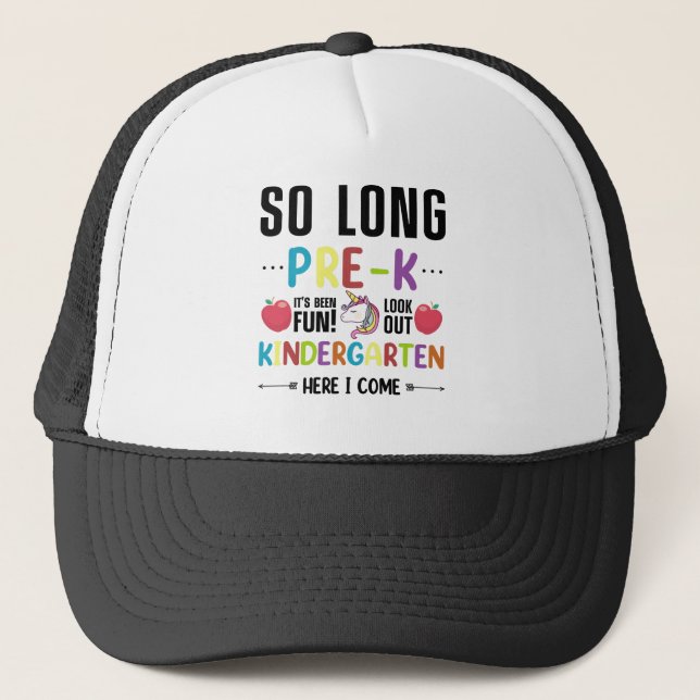 Boné Tão Longo Jardim de Infância Pré-K Aqui Eu Venho P (Frente)
