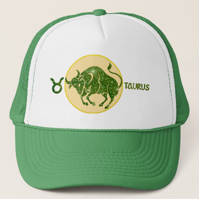 Boné Taurus Emerald Designer Modern Trucker Hat (Frente)