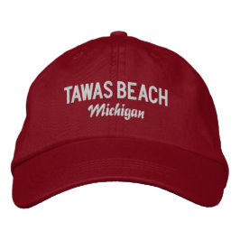 Boné Tawas Beach Michigan Embroidered Hat
