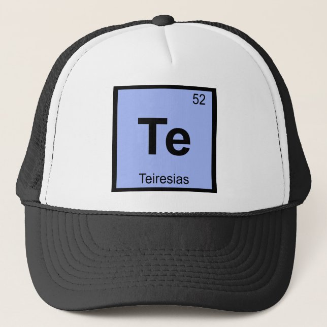 Boné Te - Teiresias Tabela Periódica Química Grega (Frente)