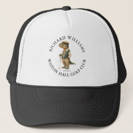 Boné Tee-Rex Dinossauro Nome do Golfista Personalizado