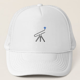 Boné Telescópio Desenho de Linha Contínua com Estrela A