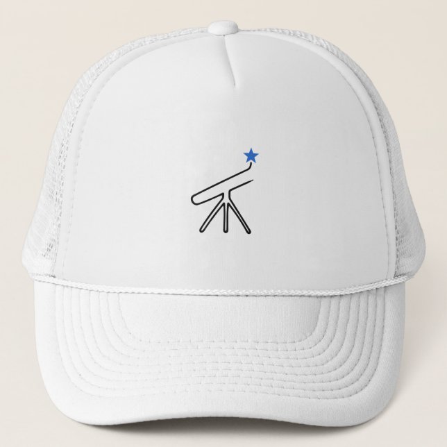 Boné Telescópio Desenho de Linha Contínua com Estrela A (Frente)