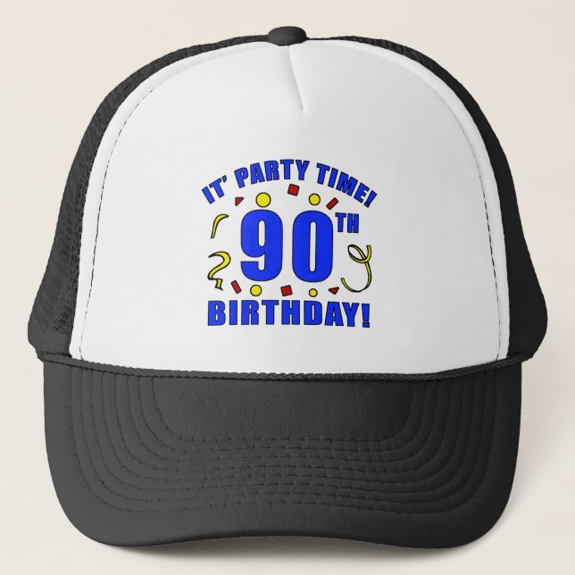 Boné Tempo de Festa de aniversário 90 (Frente)