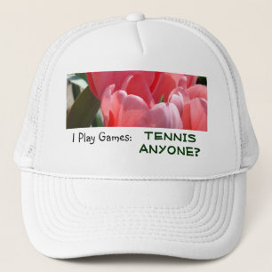 Boné Tênis Alguém? chapéus esportivos Branco Rosa Jogar