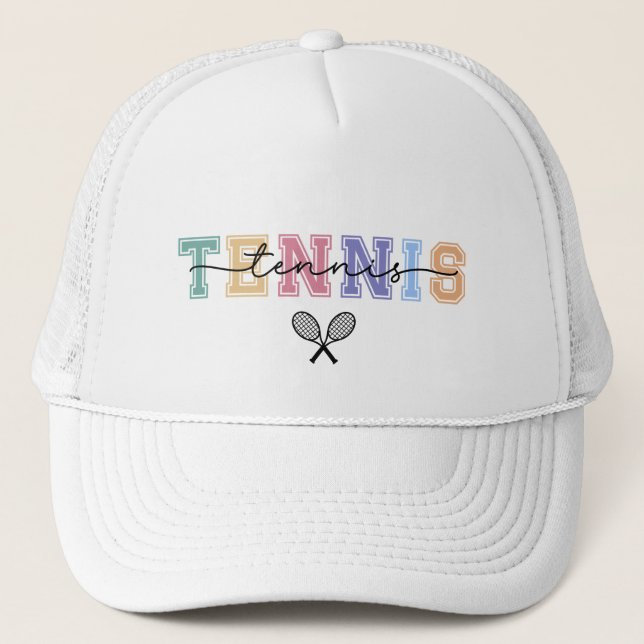 Boné Ténis Design Desportivo Ousado com Raquetes (Frente)