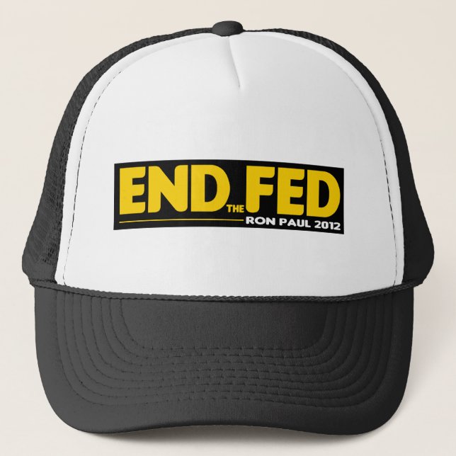 Boné Termine o Fed! Ron Paul 2012 (Frente)