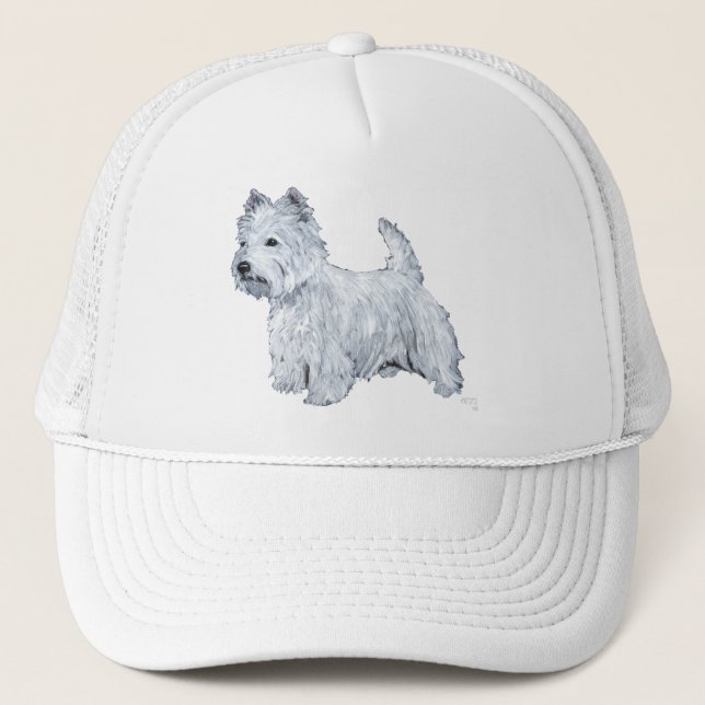 Boné Terrier branco da Highland Oeste (Frente)