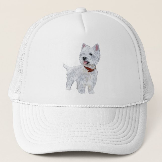 Boné Terrier Branco do West Highland (Frente)