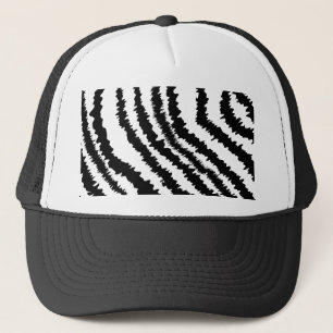 Boné Teste padrão preto do impressão da zebra