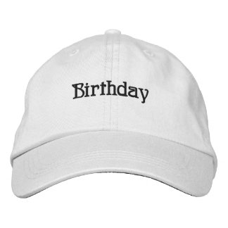 Boné Texto de aniversário personalizado Desejos cor pre