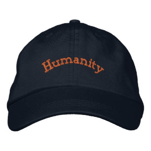 Boné Texto de Cor Dourada da Humanidade Elegante bordad
