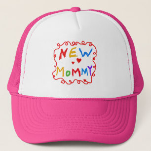 Boné Texto de Cores Primárias Novas Camisetas de Mamães