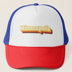 Boné Texto de Imagem Retroativa Minneapolis
