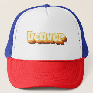 Boné Texto de Vintagem do Retro Denver
