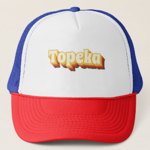 Boné Texto de Vintagem Retroativa da Topeka