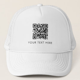 Boné Texto do Código QR do Site de Empresa Digitalizáve
