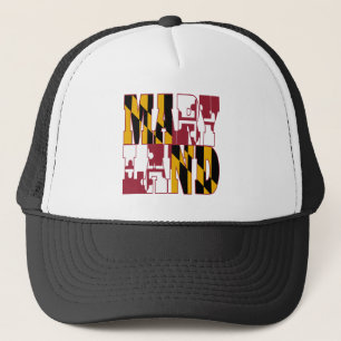 Boné Texto do sinalizador do estado de Maryland