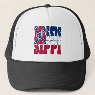 Boné Texto do sinalizador do estado do Mississippi