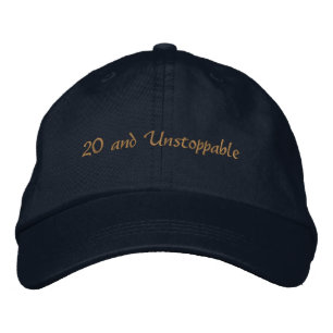 Boné Texto Personalizado 20 e Ambição Imparável-Boné Bo