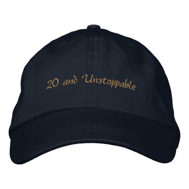 Boné Texto Personalizado 20 e Ambição Imparável-Boné Bo (Frente)