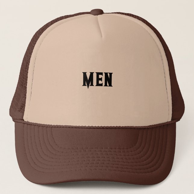 Boné Texto personalizado em tons de bronzeado e cor cas (Frente)