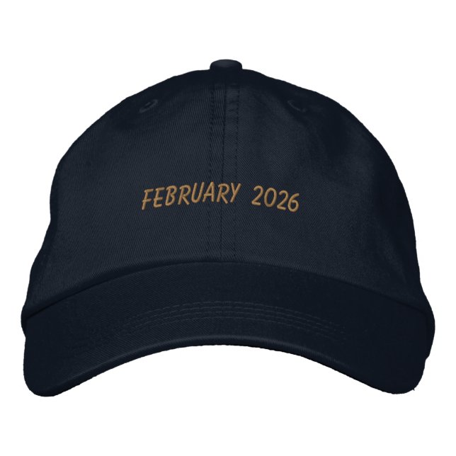 Boné Texto Personalizado FEVEREIRO 2026 Celebração de d (Frente)