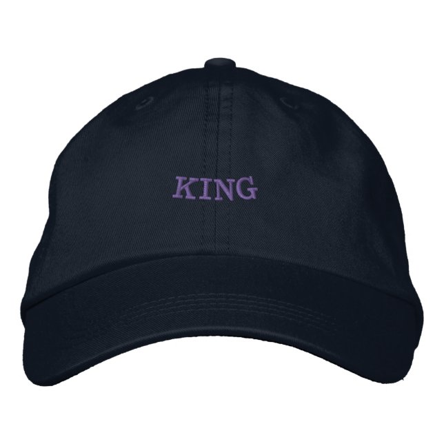 Boné Texto Personalizado KING Aparência Poderosa e Conf (Frente)