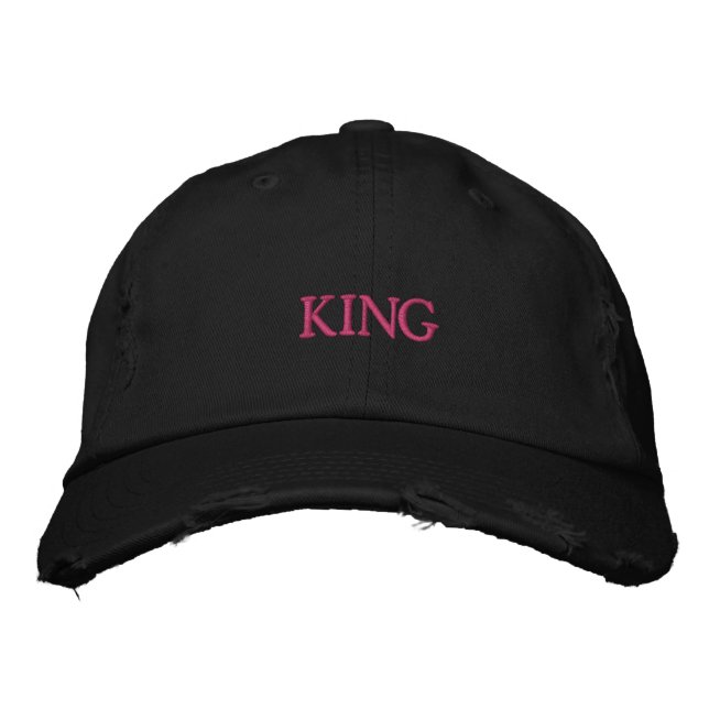Boné Texto Personalizado KING Eleve seu Estilo Casual-T (Frente)