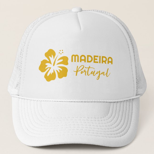 Boné Texto Personalizado Madeira (ou seu destino) (Frente)