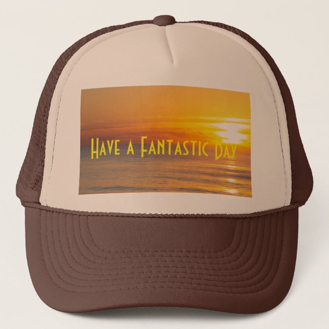 Boné Texto personalizado para um dia fantástico Imagem  (Frente)