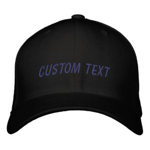 Boné Texto personalizado personalizado preto Cinza suas