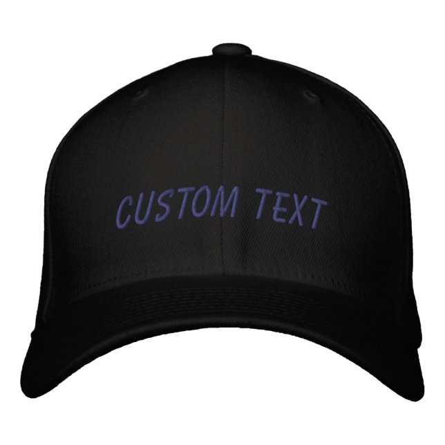 Boné Texto personalizado personalizado preto Cinza suas (Frente)