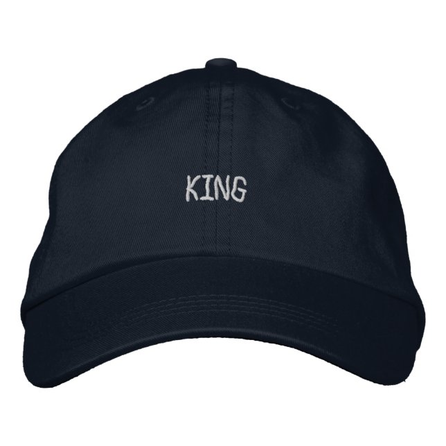 Boné Texto personalizado Premium King Cotton-Hat Men's (Frente)