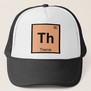 Boné Th - Símbolo da Tabela Periódica de Química do Tit