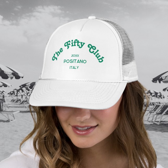 Boné The Fifty Club Retro Verde Crista Personalizada Br (Criador carregado)